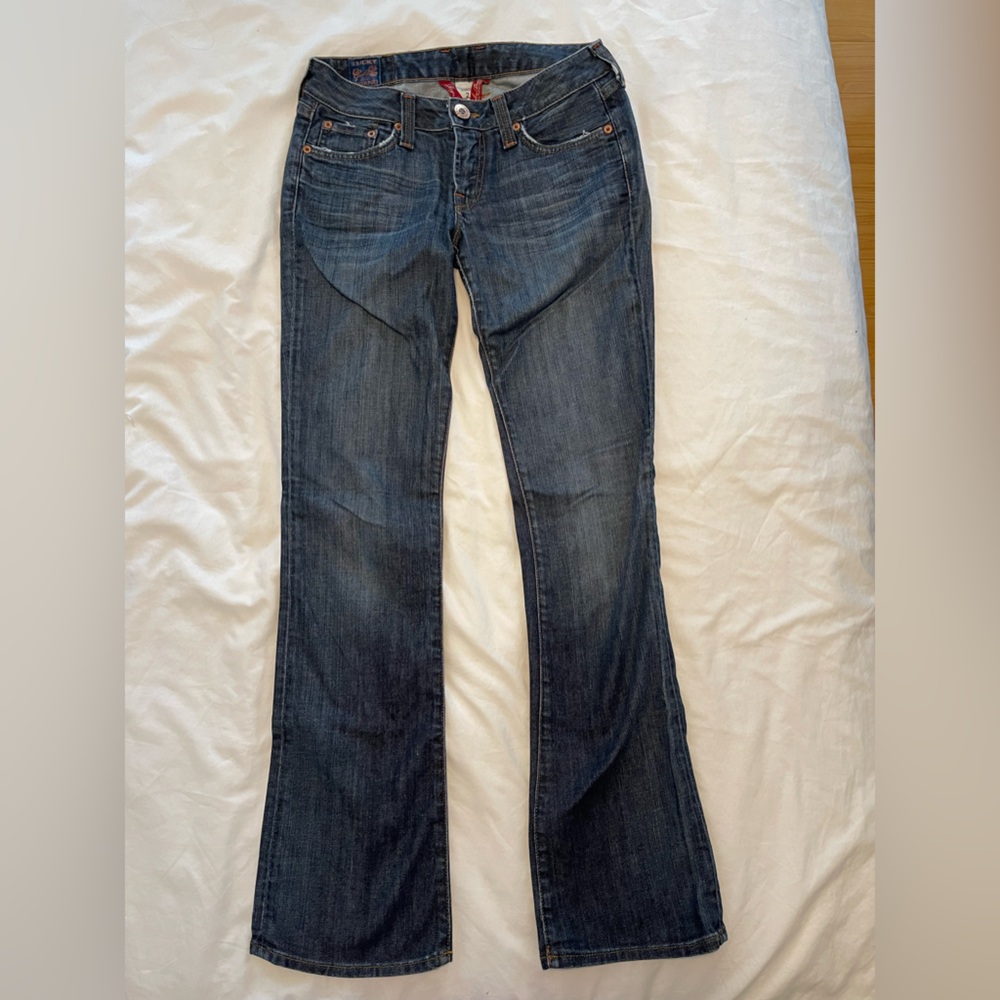 Lucky brand jeans. Size 2. Dark wash. Slight flare.